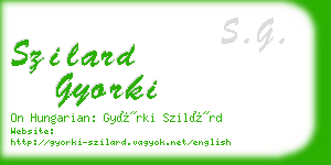 szilard gyorki business card